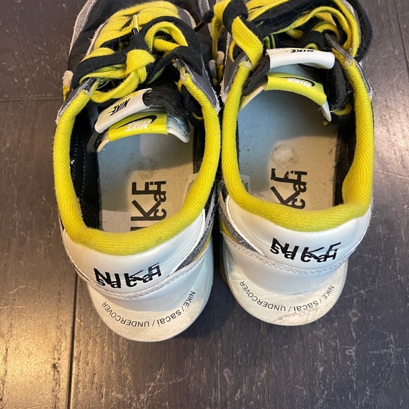 Nike LD Waffle Sacai Undercover Black Bright Citron Yellow DJ4877-001 Men US 8.5 - Picture 3 of 11